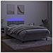 Letto a Molle Materasso e LED Grigio Chiaro 120x190 cm Velluto - Foto miniatura 4