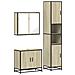 Set Mobili da Bagno 3 pz Rovere Sonoma in Legno Multistrato - Foto miniatura 1