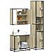 Set Mobili da Bagno 3 pz Rovere Sonoma in Legno Multistrato - Foto miniatura 2
