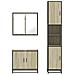 Set Mobili da Bagno 3 pz Rovere Sonoma in Legno Multistrato - Foto miniatura 5