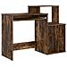 Scrivania con storage Rovere affumicato 120.5x44x88.5 cm Legno ingegnerizzato - Foto miniatura 1
