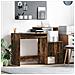 Scrivania con storage Rovere affumicato 120.5x44x88.5 cm Legno ingegnerizzato - Foto miniatura 2