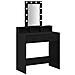 Tavolo da Trucco  con Luci LED, Nero Rovere, 79x41x140 cm - Foto miniatura 1