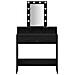 Tavolo da Trucco  con Luci LED, Nero Rovere, 79x41x140 cm - Foto miniatura 5