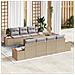 Set Divano da Giardino con cuscino 8 pcs Beige Poly Rattan - Foto miniatura 2