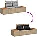 Set Divano da Giardino con cuscino 8 pcs Beige Poly Rattan - Foto miniatura 9