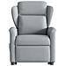 Poltrona Alzapersona Reclinabile Grigio Chiaro in Tessuto - Foto miniatura 5