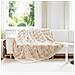 Coperta in Pelliccia di Coniglio Finta 4 pcs Beige 220 x 240 cm - Foto miniatura 2