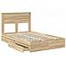 Letto con Contenitore con testiera Rovere Sonoma 120 x 200 cm - Foto miniatura 5