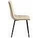 Sedia da pranzo TYRA in velluto beige chiaro con gambe nere x4 - Foto miniatura 3