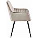 Sedia SOLDEN - Velluto beige scuro con gambe nere x 2 - Foto miniatura 5