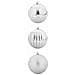 Set di Palle di Natale 3 pcs Argento Plastica - Foto miniatura 1