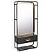 Specchio Da Parete In Metallo Nero 40x15x90h - Foto miniatura 1