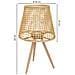Lanterna Portacandele In Bambù E Rattan Marrone D36x31/64h - Foto miniatura 4