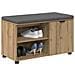 Panca per ingresso con porta Rovere Artigianale 80 x 38 x 46 cm - Foto miniatura 3