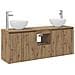 Set di Armadi da Bagno 3 pz Rovere Artigianale - Foto miniatura 1