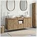 Set di Armadi da Bagno 3 pz Rovere Artigianale - Foto miniatura 5