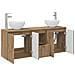 Set di Armadi da Bagno 3 pz Rovere Artigianale - Foto miniatura 6