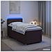 Letto box spring con materasso Marrone Scuro 80 x 200 cm - Foto miniatura 4