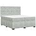 Letto box spring con materasso Grigio Chiaro 200 x 200 cm - Foto miniatura 1