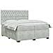 Letto box spring con materasso Grigio Chiaro 200 x 200 cm - Foto miniatura 3