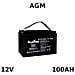 Batteria Piombo Agm 12v 100ah - Foto miniatura 1