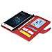 Cadorabo Custodia Compatibile Con Huawei P9 In Rosso Cremisi - Coperchio Protettivo Con Chiusura Magnetica E 3 Slot Per Carte - Foto miniatura 3