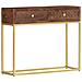 Credenza 75x30x75 Cm In Legno Massello Di Mango - Foto miniatura 1