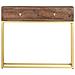 Credenza 75x30x75 Cm In Legno Massello Di Mango - Foto miniatura 5