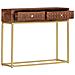 Credenza 75x30x75 Cm In Legno Massello Di Mango - Foto miniatura 6
