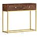 Credenza 75x30x75 Cm In Legno Massello Di Mango - Foto miniatura 8