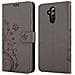 Custodia Compatibile Con Huawei Mate 20 Lite In Grigio Fiore - Coperchio Protettivo In Design Floreale Con Chiusura Magnetica, Funzione Stand E Slot Per Carte - Foto miniatura 10