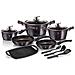 Carbon Pro Set Pentole Induzione 12-pcs Alluminio Antiaderente Casseruoli Padelle Piastra Grigio - Foto miniatura 1