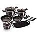 Carbon Pro Set Pentole Induzione 12-pcs Alluminio Antiaderente Casseruoli Padelle Piastra Grigio - Foto miniatura 2