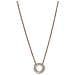 387436c01-45 - Collana Con Ciondolo, In Argento Sterling Placcato Oro Rosa, Con Zirconi, 45 Cm - Foto miniatura 1