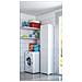 Armadio Multiuso A 1 Anta E 4 Ripiani Regolabili, 100% Made In Italy, Mobile A Colonna Per Bagno, Cm 45x45h195, Colore Bianco - Foto miniatura 1