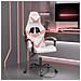 Sedia Da Gaming Bianco E Rosa In Similpelle - Foto miniatura 1