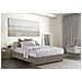 Letto Matrimoniale Azzurra, Letto Contenitore Con Rivestimento In Tessuto, 100% Made In Italy, Apertura Frontale, Adatto Per Materasso Cm 140x190, Tortora - Foto miniatura 1