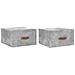 Comodini A Muro 2 Pz Grigio Cemento 35x35x20 Cm - Foto miniatura 2