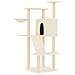 Albero Per Gatti Con Tiragraffi In Sisal Crema 143 Cm - Foto miniatura 1