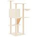Albero Per Gatti Con Tiragraffi In Sisal Crema 143 Cm - Foto miniatura 4