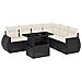 Set Divani Da Giardino Con Cuscini 7pz Nero Polyrattan - Foto miniatura 2