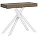 Consolle allungabile 90x40/300 cm Krack tortora gambe bianche - Foto miniatura 1