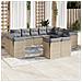 Set Divani Da Giardino 12 Pz Con Cuscini Beige In Polyrattan - Foto miniatura 1