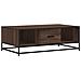 Tavolino Rovere Marrone 100x57x35 Cm Legno Multistrato Metallo - Foto miniatura 2