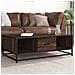 Tavolino Rovere Marrone 100x57x35 Cm Legno Multistrato Metallo - Foto miniatura 1