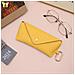Elegante Custodia Per Occhiali Da Sole Con Motivo Intrecciato - Pelle Pu Protettiva Yellow - Foto miniatura 1