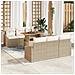 Set Divano da Giardino in 7 Pezzi con Cuscini Beige in Polyrattan - Foto miniatura 2