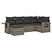 Set Divano da Giardino 6pz con Cuscini Grigio Chiaro Polyrattan - Foto miniatura 1