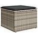 Set Divano da Giardino 6pz con Cuscini Grigio Chiaro Polyrattan - Foto miniatura 8